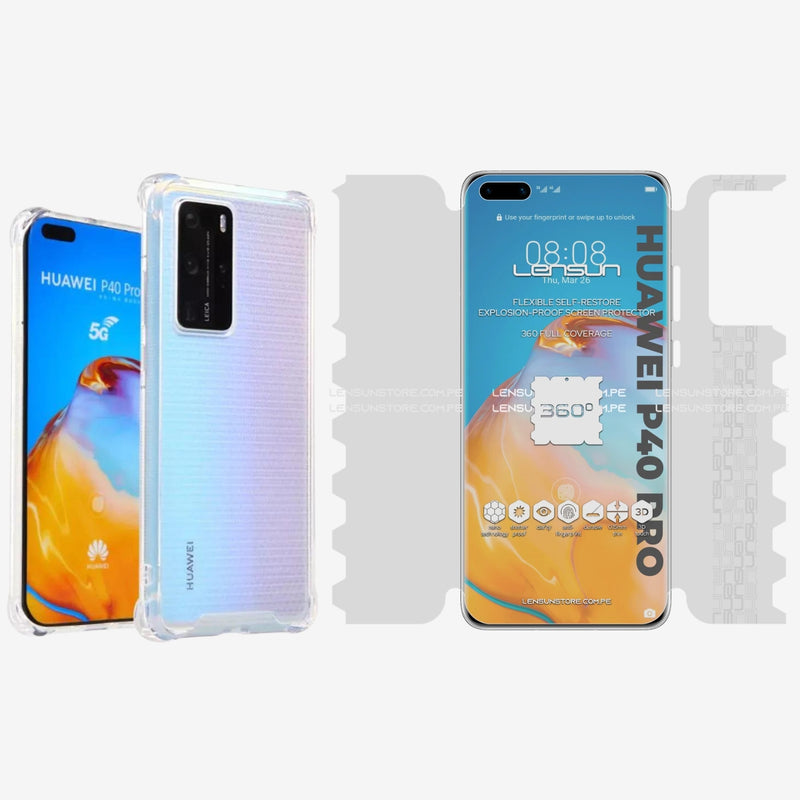 Case Antishock + Protector 360 - Pack Esencial para Huawei P40 Pro