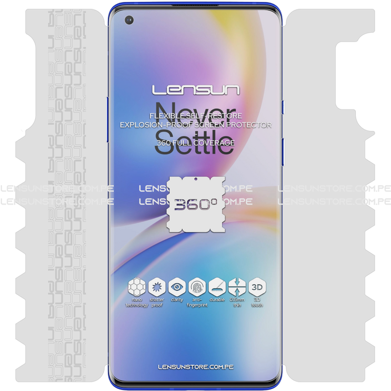 Lensun 360 Auto-regenerable Nano Protector Para Pantalla Completa Para Oneplus 8 Pro