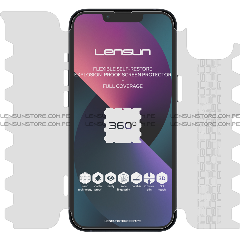 Lensun Selfrestore Shield Protector Para Pantalla Completa IPhone 13