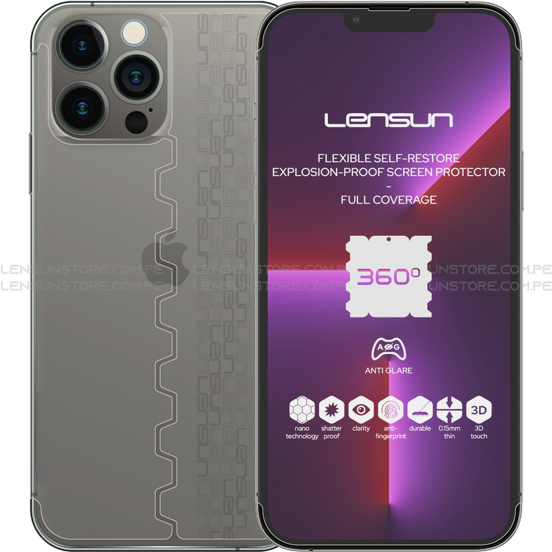 Lensun 360 Selfrestore Shield Protector Para Pantalla Completa IPhone 13 Pro Max