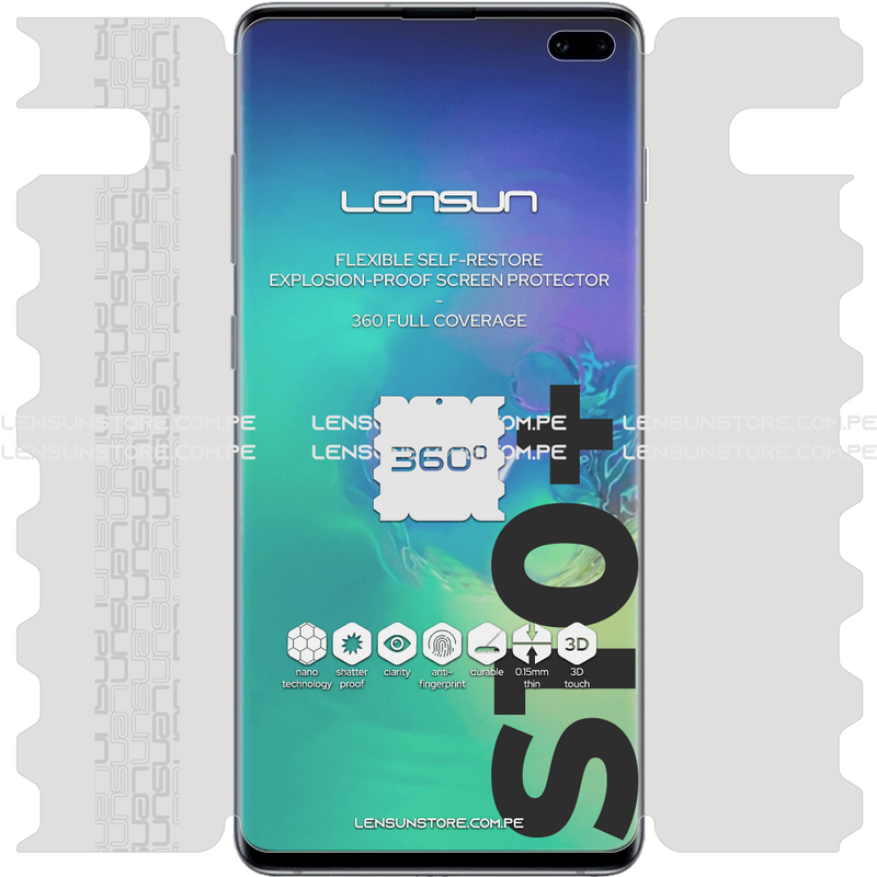 Lensun 360 Selfrestore Shield Protector Para Pantalla Completa Samsung Galaxy S10 Plus