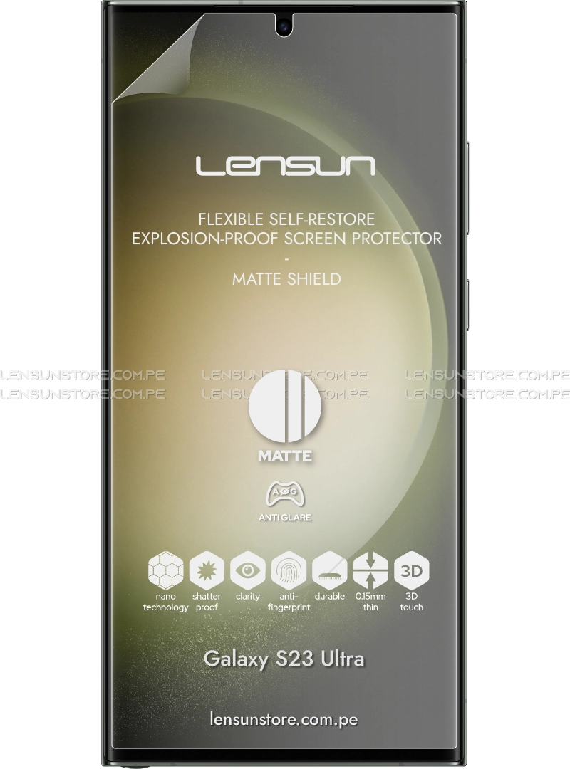 Lensun Protector de Pantalla Matte Shield Samsung Galaxy S23 Ultra